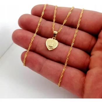 Náhrdelník Dámský zlatý náhrdelník Matka Boží 925/585 DÁREK