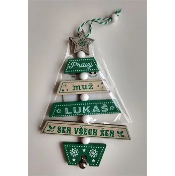 Party dekorace Vánoční ozdoba - Lukáš