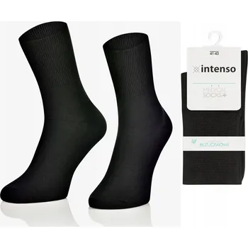 Pánské ponožky ZDRAVOTNÍ BEZTLAKÉ PONOŽKY INTENSO MEDIC 35-37 Černé