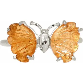 Prsten Turmalín motýl prsten stříbro Ag 925 R65 54 mm (US 7), 2,7 g