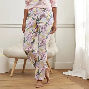 Dámské pyžamo Blancheporte Pyžamové kalhoty s potiskem Nature Sauvage režná/lila 52