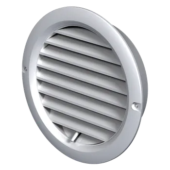 Větrací mřížka PVC větrací mřížka s mechanicky ovládanou žaluzií VENTS MV 125 bVR Ø 125 mm