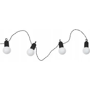 Vánoční dekorace Solární girlanda žárovková 20 LED bílá