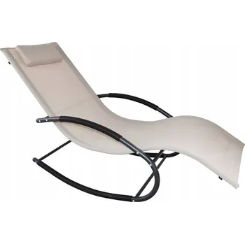 Zahradní lehátko Černé kovové Lehátko Bituxx