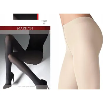 Dámské punčochy MARILYN Tonic 40 DEN hladké matné punčocháče mikrovlákno ecru 2-S Cream