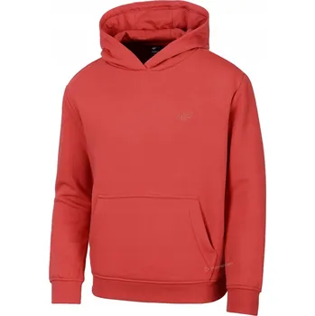 Chlapecká mikina 4F ZATEPLENÁ CHLAPECKÁ JUNIORSKÁ MIKINA KLOKANKA S KAPUCÍ / vel 164