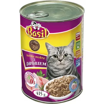 Krmivo pro kočku Krmivo mokré pro kočky Basil s kuřecím masem 30 x 415 g konzerva