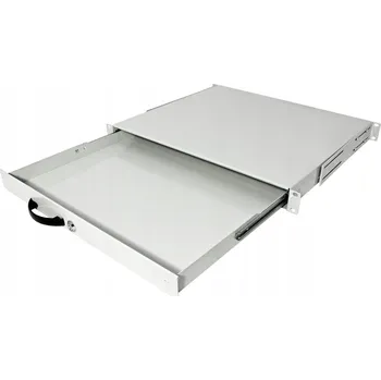 Elektrická zásuvka ROLINE 1U 19" Zásuvka pro klávesnici se zámkem, šedá (400T)