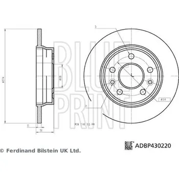 Brzdový kotouč Brzdový kotouč BLUE PRINT ADBP430220