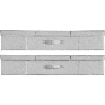 Úložný box Úložný box pod postel 2ks 80,5x40,5x15,5CM 48L lněný, skládací