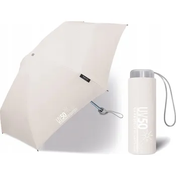 Deštník Slunečník s UV filtrem SPF 50 Happy Rain, šedý, kapesní 16 cm