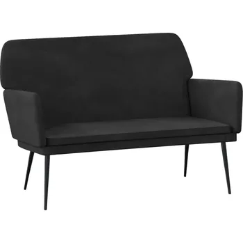 Lavice černá 108 x 79 x 79 cm samet