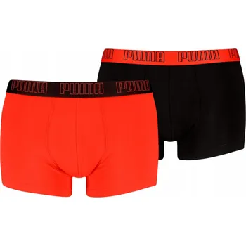 Boxerky PUMA PÁNSKÉ BOXERKY SLIPY BOXER 2 KS ČERVENÉ/ČERNÉ vel. L
