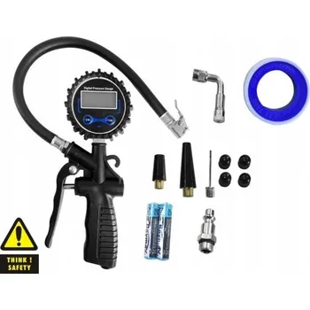 Příslušenství ke kompresoru Pistole na huštění pneumatik s digitálním manometrem, 13 bar