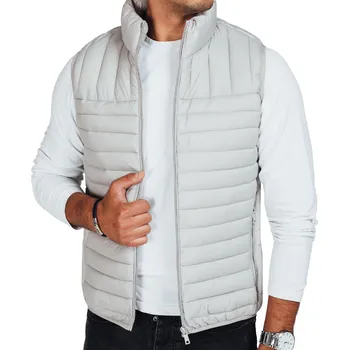 Pánská vesta Pánská prošívaná vesta se stojáčkem světle šedá TX5080 - XL