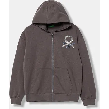 Chlapecká mikina Dětská mikina United Colors of Benetton 39M2C505O.G.Seasonal šedá 90X, vel. 130