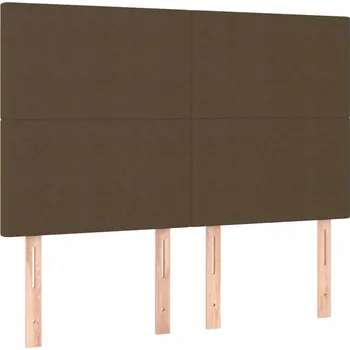 VidaXL Čela postele, 4 ks, tmavě hnědá,