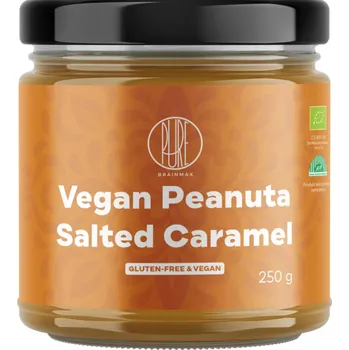 Pure Vegan Peanuta Salted Caramel- Arašídový krém se slaným karamelem BIO 250 g BRAINMAX