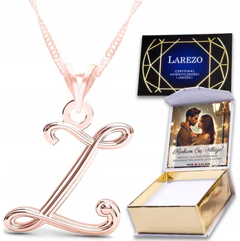 Náhrdelník Pozlacený náhrdelník s písmenem Z, iniciála, dámský, stříbro 925 s potiskem