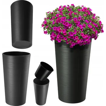 Květináč Květináč 57,5 x 30 cm plast šedý