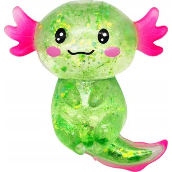 MAČKACÍ HRAČKA antistresový SENZORICKÝ roztomilý usměvavý AXOLOTL