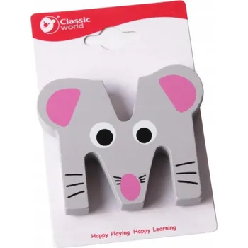 Dřevěná hračka CLASSIC WORLD Dřevěné písmeno M