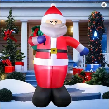 Vánoční světelná dekorace Nafukovací Mikuláš LED Nafukovací svítící dekorace 150 cm s LED světýlky IP44