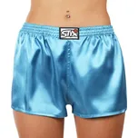 Dámské trenky Styx klasická guma saténové modré (L967)