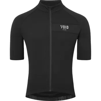 Cyklistické oblečení VOID cyklistický dres merino jersey ss men - black Velikost: S