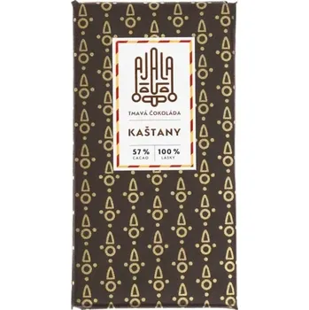 Čokoláda Ajala Kaštany 57% hořká čokoláda s kaštany, 45g