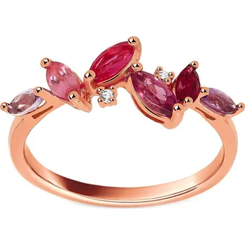 Prsten Prsten z růžového zlata s drahokamy Cambria DIHU112RP + dárkové balení LUXUS zdarma