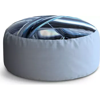 Taburet Sablio Taburet Circle Modrá abstrakce: 38x48 cm