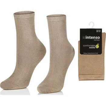 PONOŽKY DÁMSKÉ BAMBUSOVÉ 35-37 + IONTY STŘÍBRA AG ANTIBAKTERIÁLNÍ BÉŽOVÉ