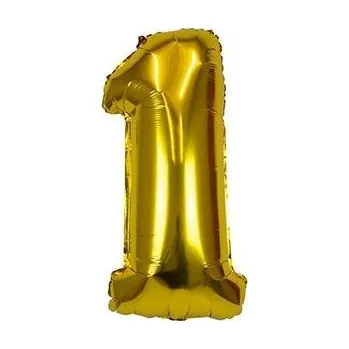 Fóliový balónek Arpex číslice 1, 71 cm (28"), zlatý