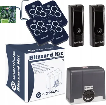 Pohon brány Pohon pro posuvné brány Genius wjazdowej zdalny siłownik z pilotem 230 V