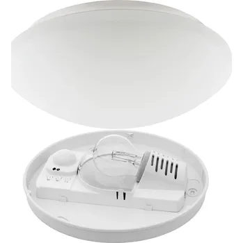 Stropní Stropní Svítidlo bílý kulatý 28 cm do koupelny s čidlem IP44 Kanlux