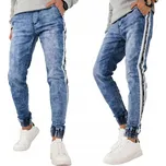 PÁNSKÉ DŽÍNOVÉ JOGGER KALHOTY MODRÉ ux4224 - S