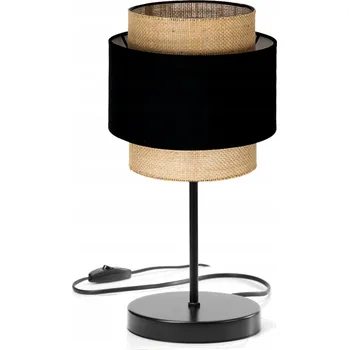 Lampička Stolní Lampa Noční Boho Juta LED Edison E27 na Stůl nebo Psací Stůl