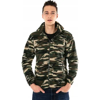 Pánská mikina Teplá Mikina Fleecová Pánská Fleecová Mikina Maskáčový 4653-02 XL