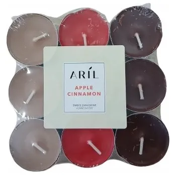 Svíčka Parafínové čajové svíčky Apple Cinamon Aril 18 ks
