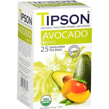 Čaj AVOCADO MANGO - AVOKÁDO A MANGO BIO bylinný čaj porcovaný 25x1,5 g TIPSON