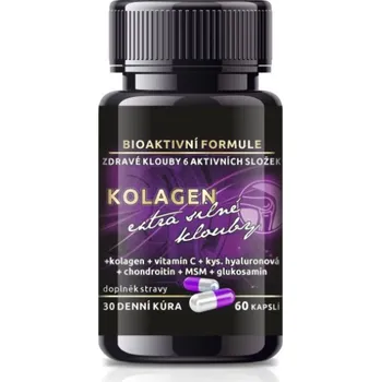 Doplněk stravy Kolagen - Collagen EXTRA SILNÉ KLOUBY + vit. C + kys. hylauronovou + MSM + chondroitinem+ glukosamin - 60 kapslí BIO-DETOX