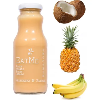 SADVIT SMOOTHIE White ovocná pěna - pyré KOKOS-ANANAS-BANÁN-JABLKO 250 ml EATME