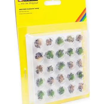 Modelová železnice trsy trávy s šedými kameny Noch 06921