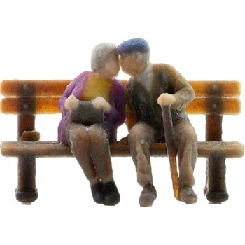 Figurka důchodci na lavičce Noch 10435