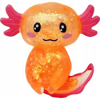 MAČKACÍ HRAČKA antistresový SENZORICKÝ roztomilý usměvavý AXOLOTL