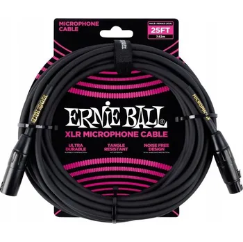 Audio kabel Ernie Ball P06073 audio kabel 7,62 m XLR černý