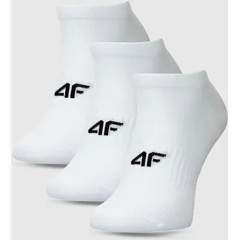 Pánské ponožky 4F nízké ponožky kotníkové ponožky sada 3 páry 39-42 bílé