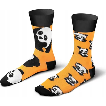 Pánské oblečení PÁNSKÉ PONOŽKY barevné, zábavné, vtipné, NESPARELOVANÉ - Pandy *39-41