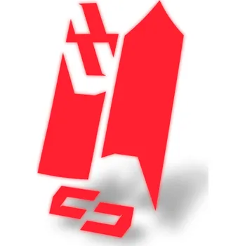 Blatník na kolo Unleazhed polep blatníku m02 skin sticker - lightning red